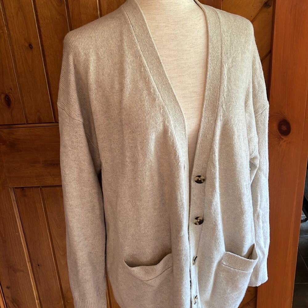 NWOT J.CREW CARDIGAN Chunky knit Thick Sweater Blazer Oversized Cozy Cottage